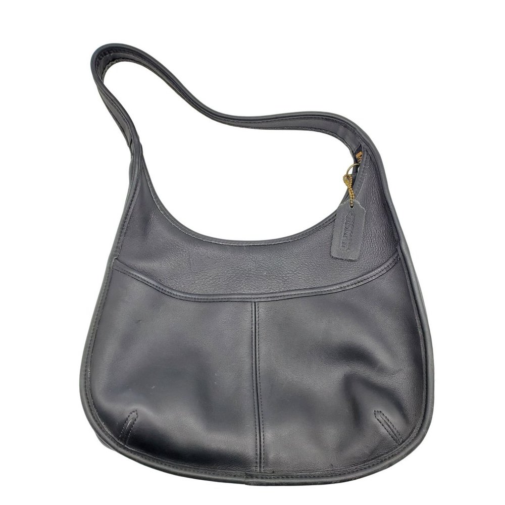 Vintage Coach Ergo Leather Crescent Shoulder Bag Hobo Purse 9033 Black Satchel